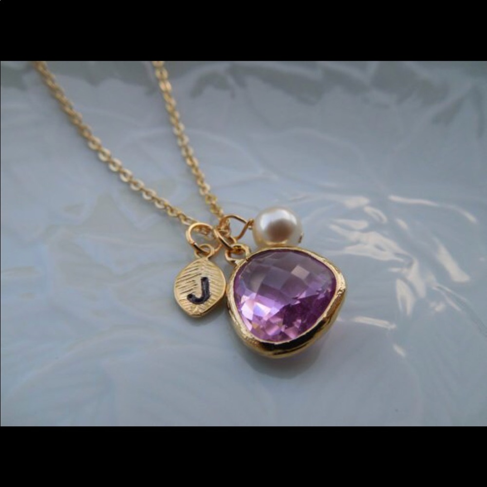 Initialized Birthstone Necklace